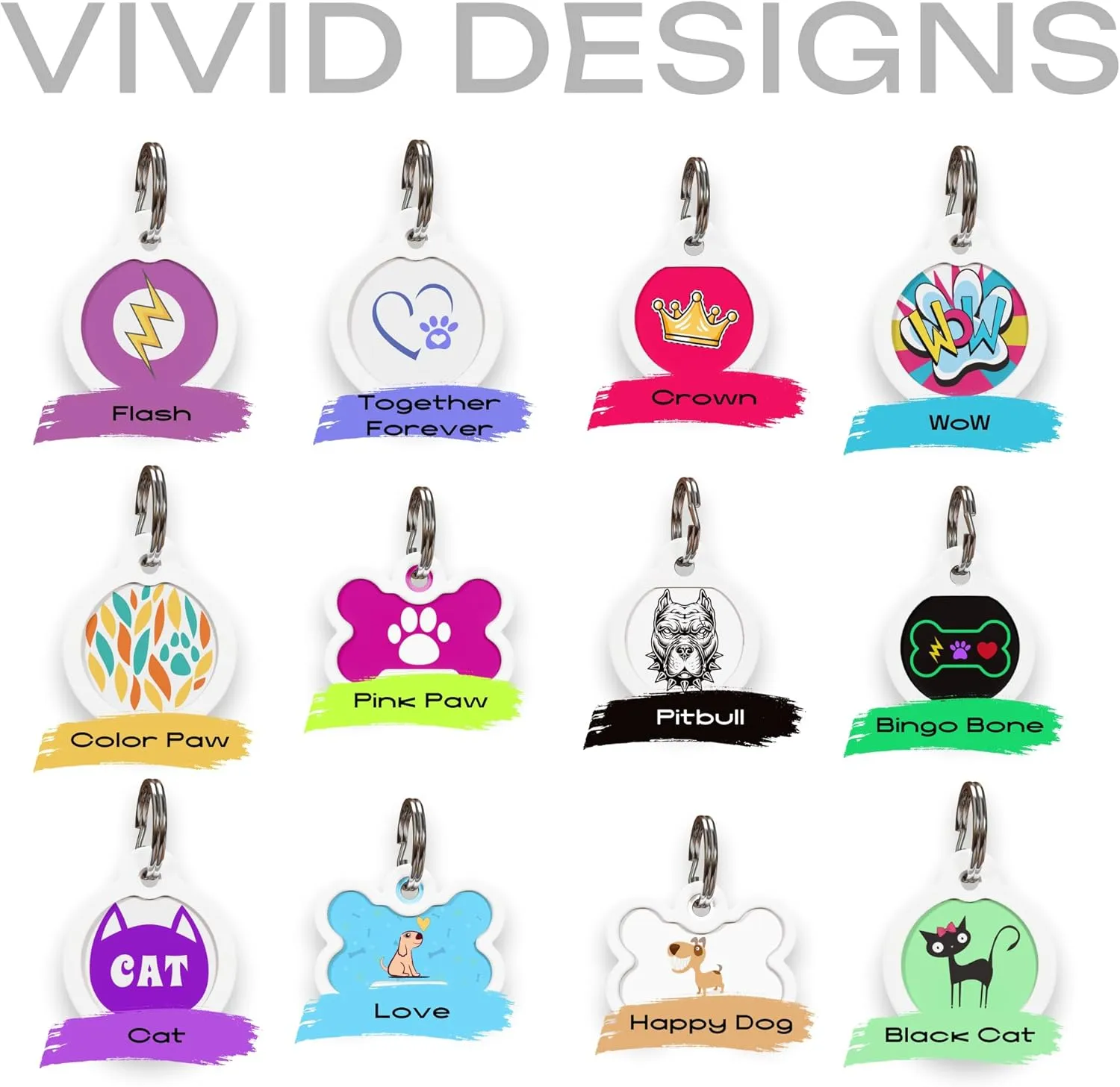 QR Code Dog Tag Silent Id Pet Tags Personalized Name Plate with Online Profile (Heart, Small_Round)