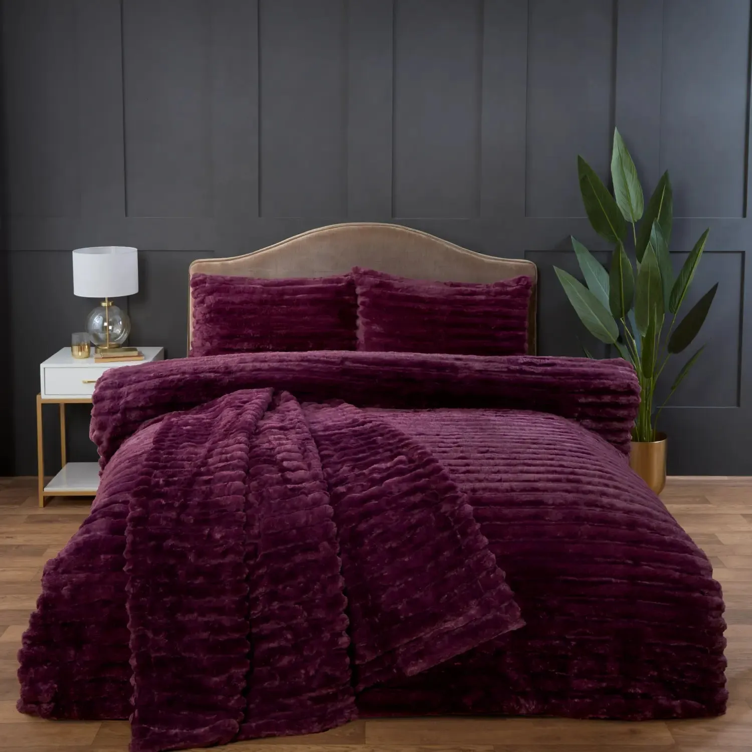 Rabbit Faux Fur Duvet Cover Set