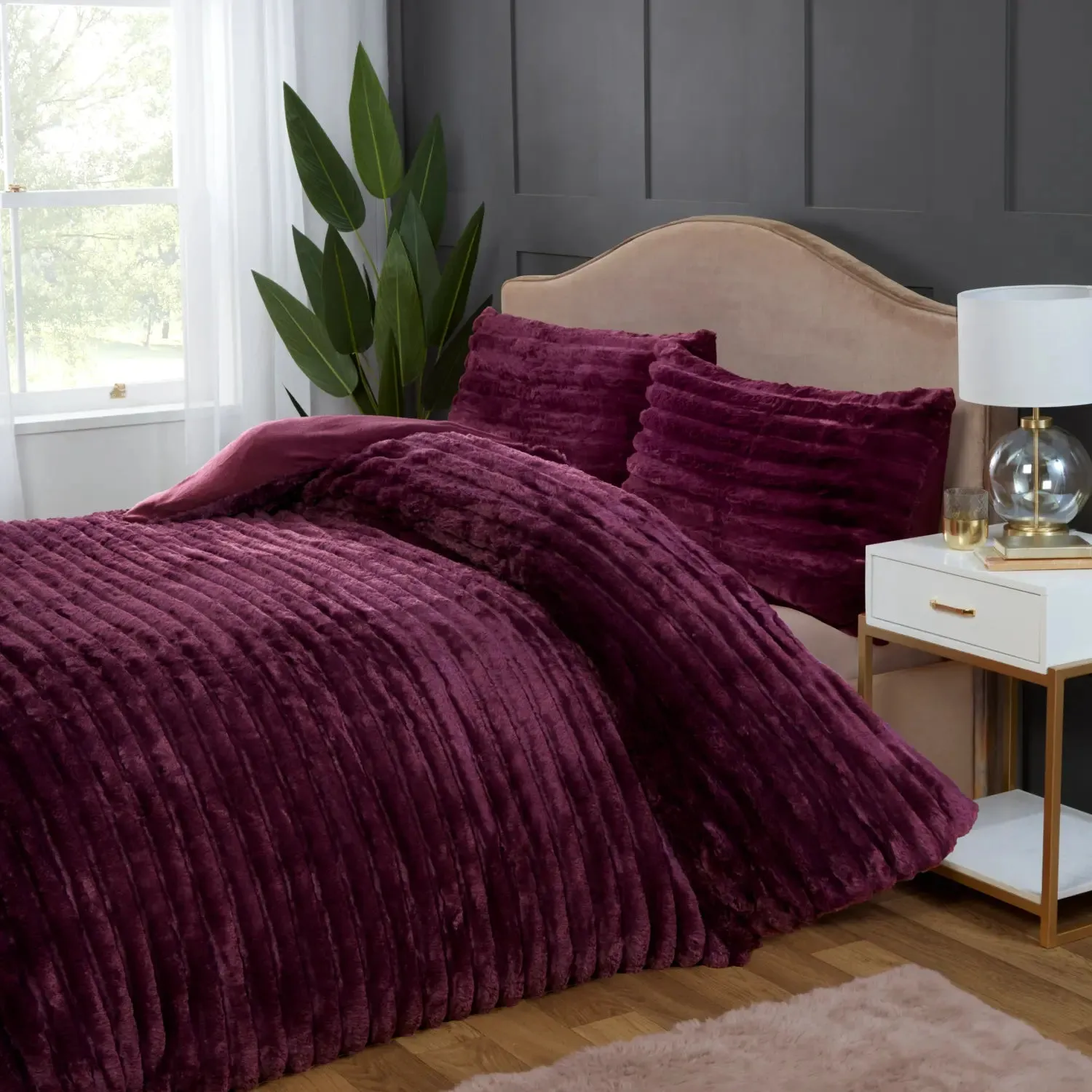 Rabbit Faux Fur Duvet Cover Set