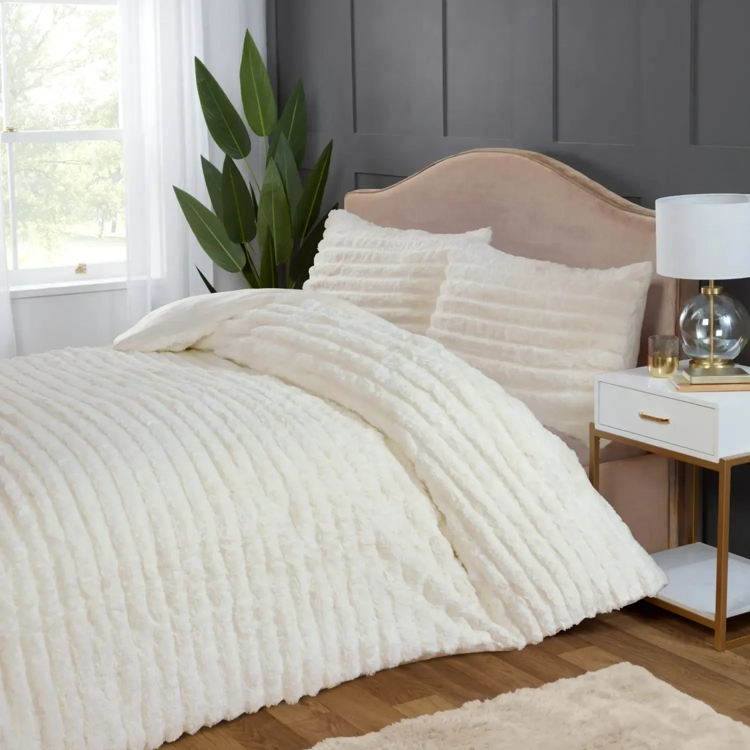 Rabbit Faux Fur Duvet Cover Set