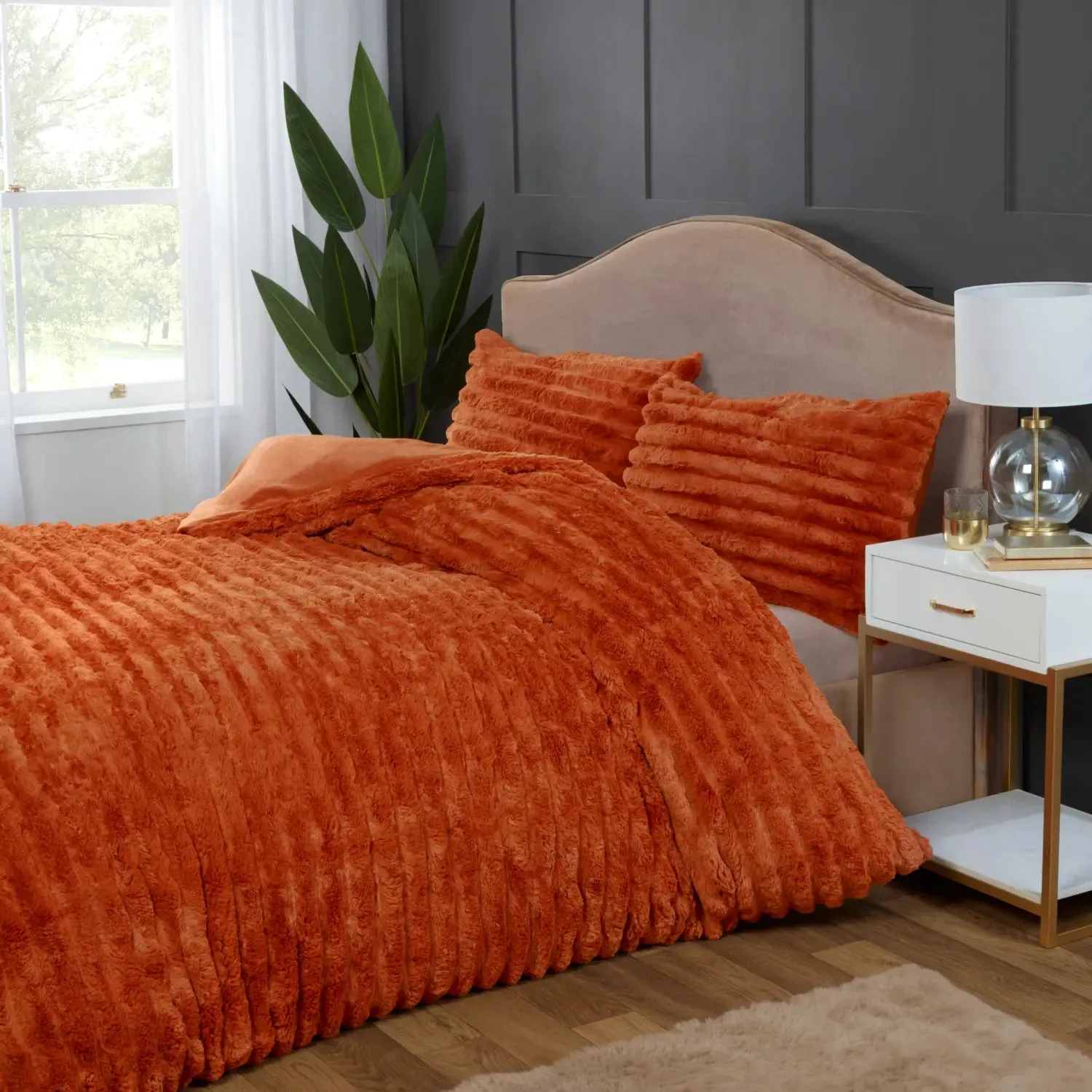 Rabbit Faux Fur Duvet Cover Set