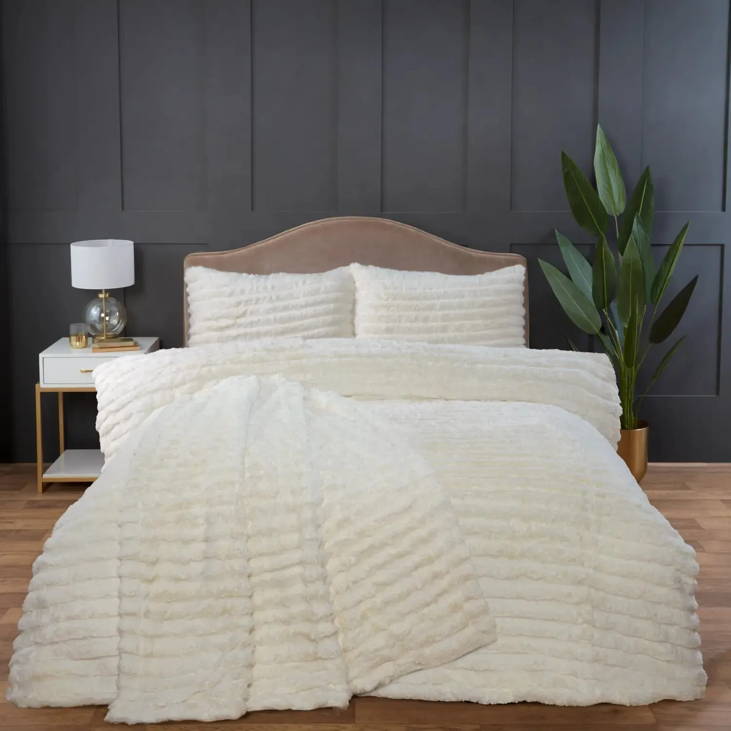 Rabbit Faux Fur Duvet Cover Set