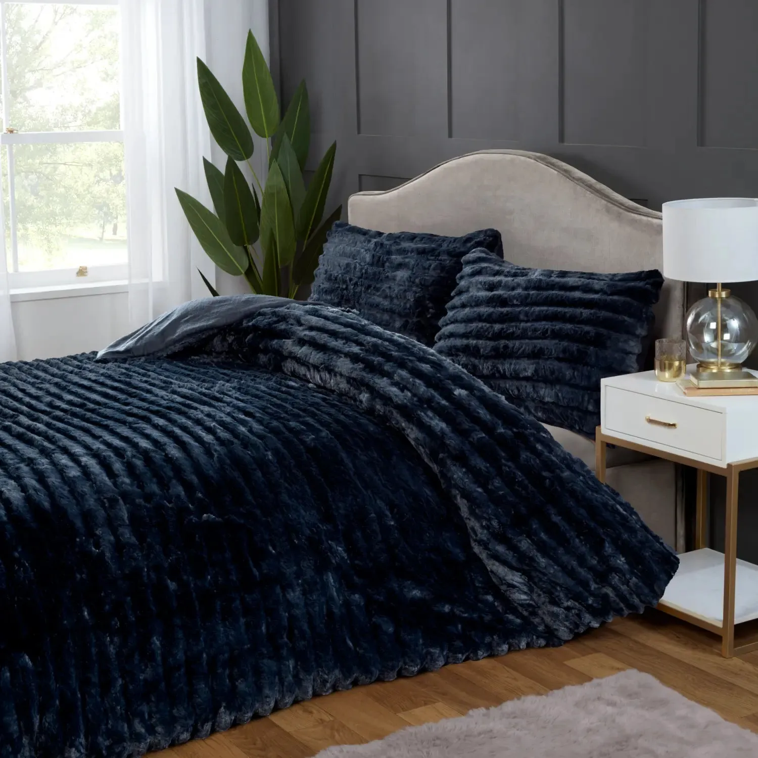Rabbit Faux Fur Duvet Cover Set