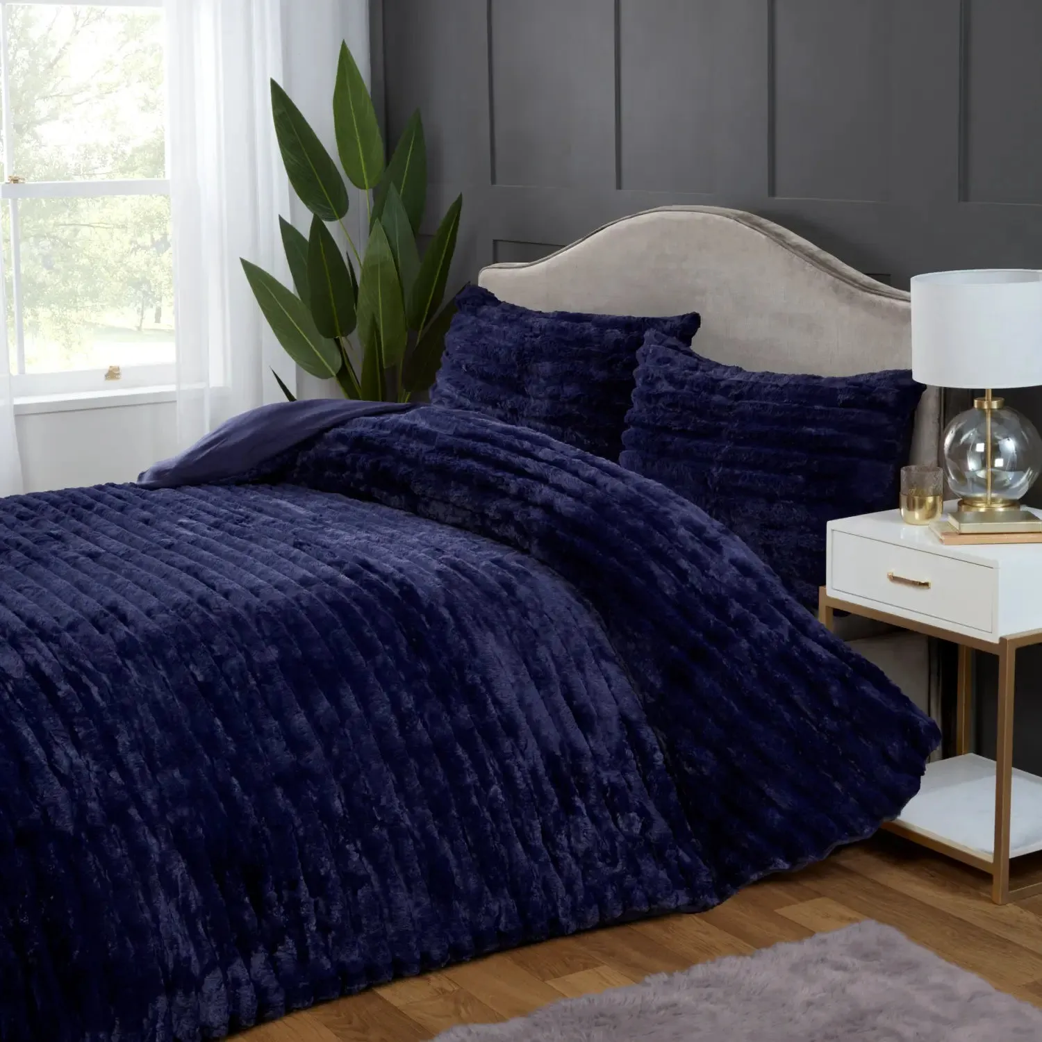 Rabbit Faux Fur Duvet Cover Set