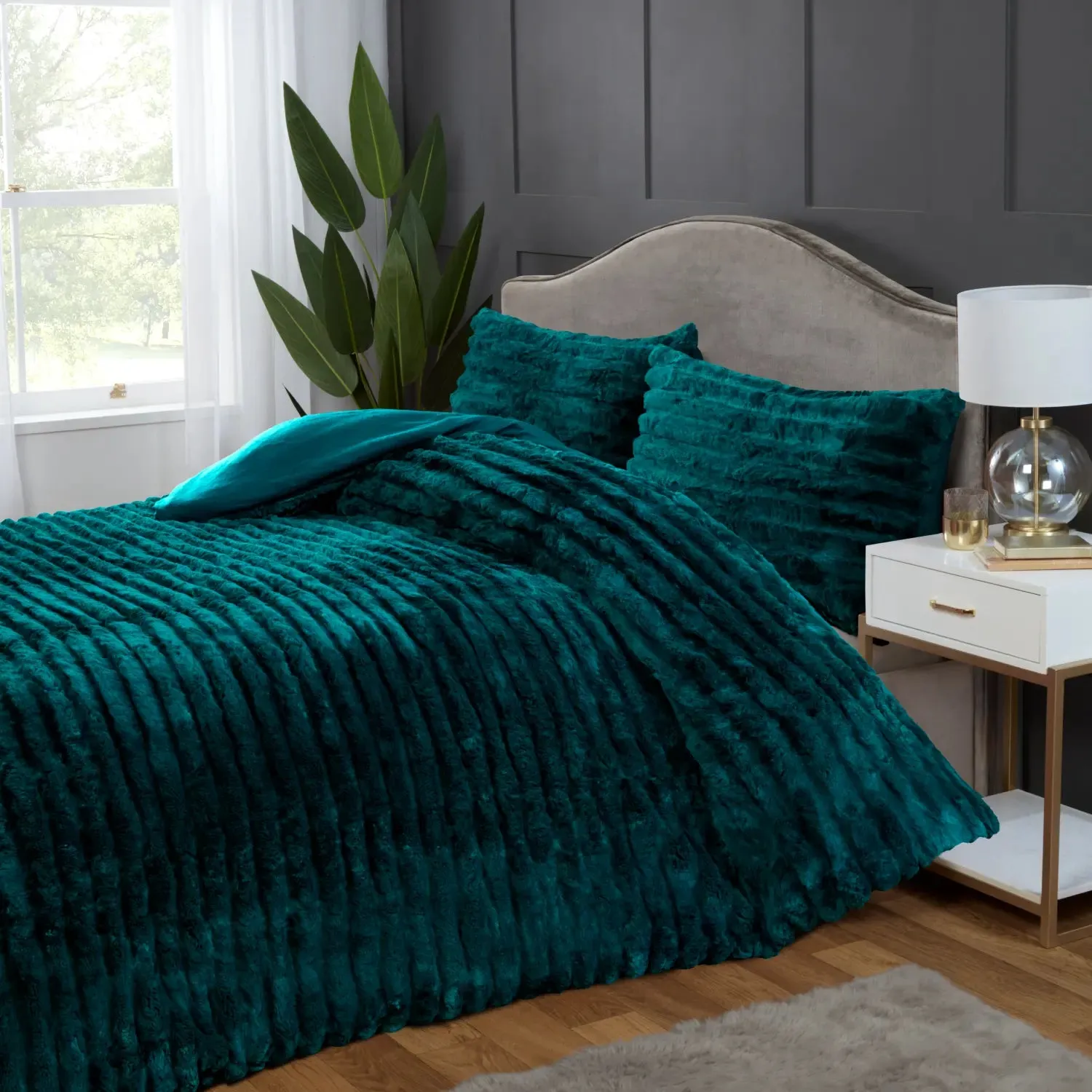 Rabbit Faux Fur Duvet Cover Set