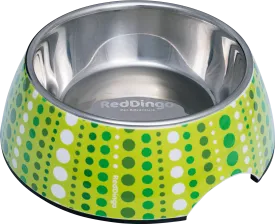 Red Dingo Premium 2-in-1 Dog Bowl - Lime Green Lotzadotz