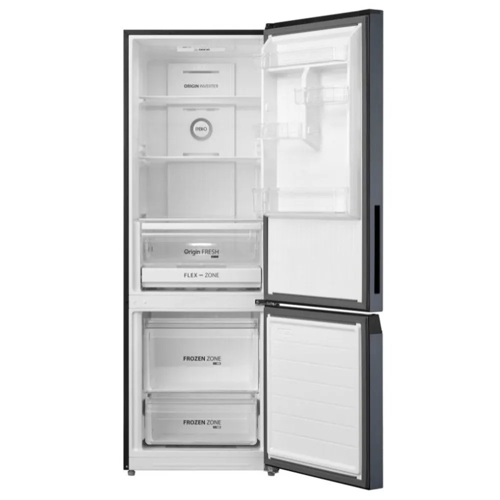 Toshiba 325L Bottom Mount Fridge Freezer Morandi Grey | 3 Years Warranty | GR-RB410WE-PMM(06)