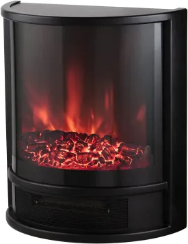 Warmlite WL46031 Lavenham LED Log Effect Fire Stove 1800W- Black