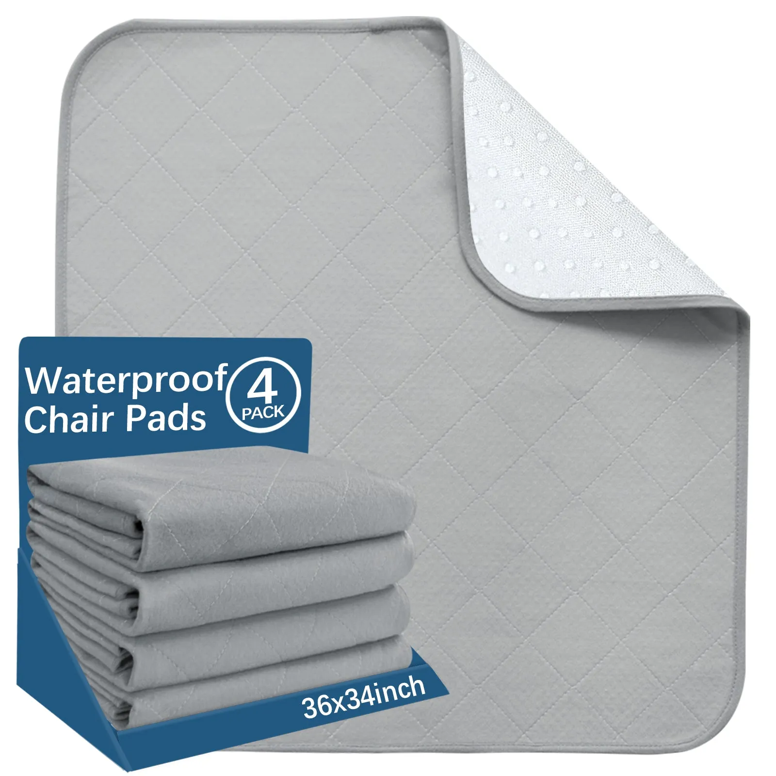 Washable Reusable Bed Pad/ Mat - Incontinence Underpads, Waterproof Chuck Pads, Sheet Protector with Non-slip Back for Adults, Elderly, Kids and Pets, Machine Washable