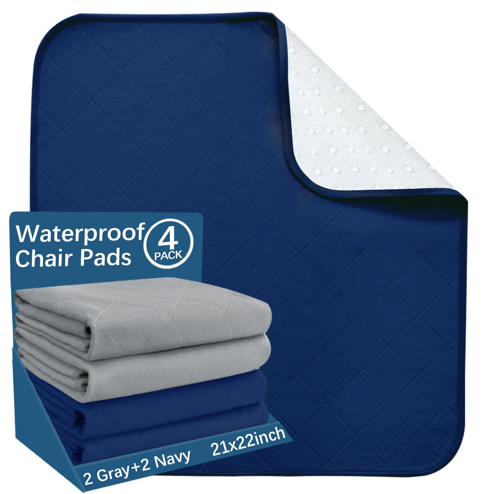 Washable Reusable Bed Pad/ Mat - Incontinence Underpads, Waterproof Chuck Pads, Sheet Protector with Non-slip Back for Adults, Elderly, Kids and Pets, Machine Washable
