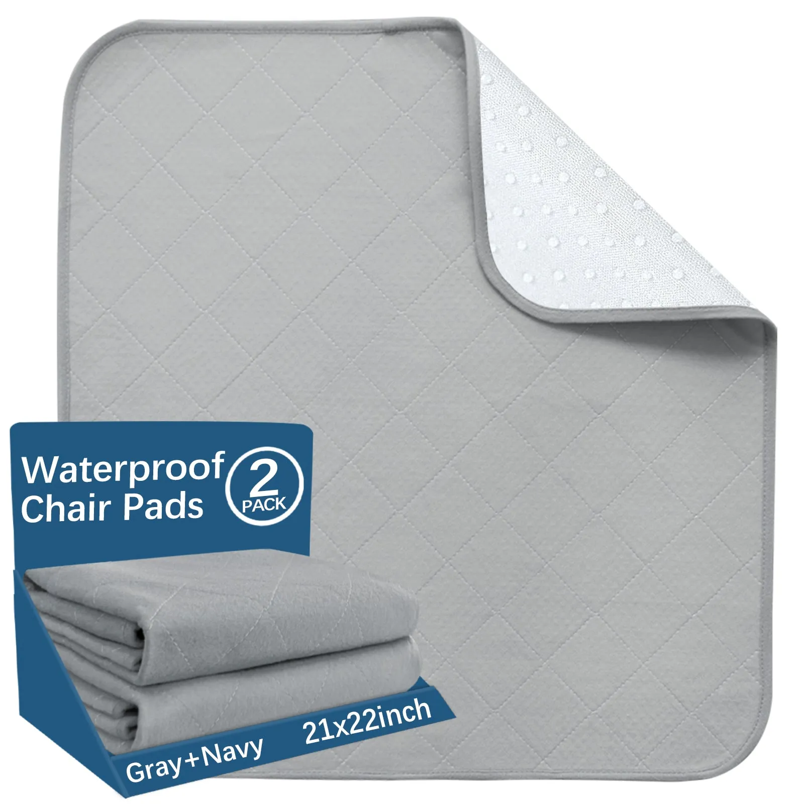Washable Reusable Bed Pad/ Mat - Incontinence Underpads, Waterproof Chuck Pads, Sheet Protector with Non-slip Back for Adults, Elderly, Kids and Pets, Machine Washable