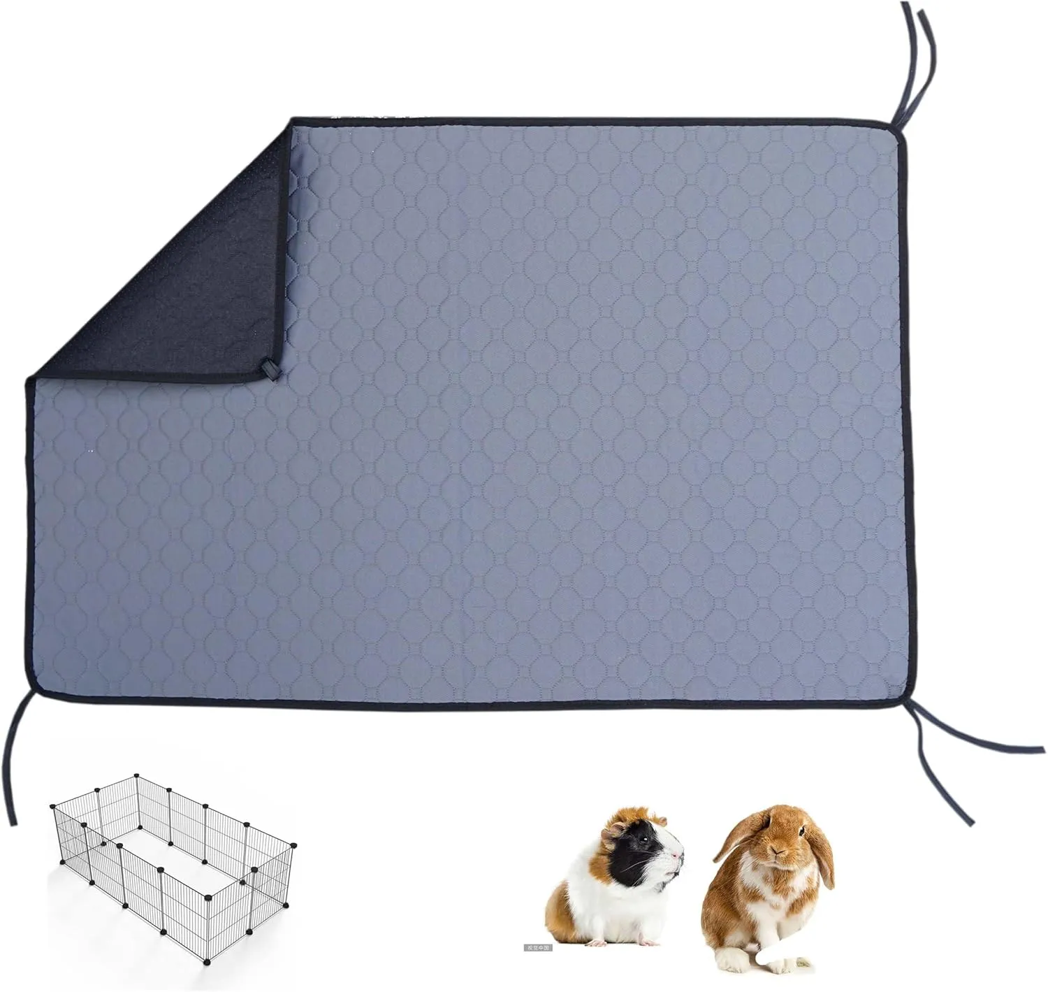Waterproof Guinea Pig Cage Liners, Reusable Washable Pee Pads for Small Animals, Fast-Absorbing& Anti-Slip Guinea Pig Bedding for Guinea Pigs, Rabbits
